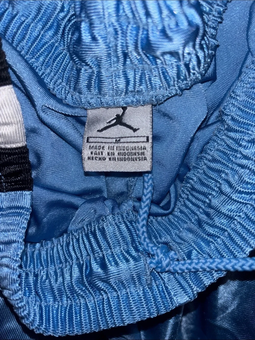Nike Jordan Light Blue Athletic Shorts with Black Trim